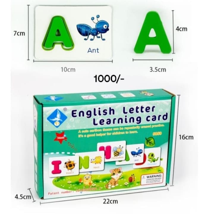 English Letter Learning Card - Educational toy